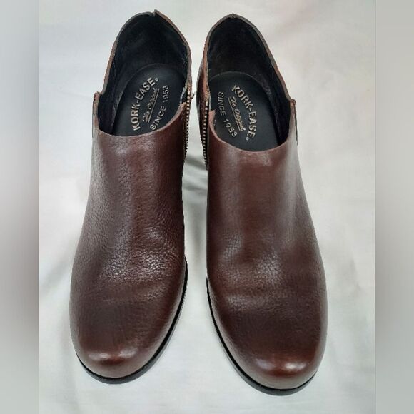 Kork Ease Holmes Black Brown Ankle Chunky Heel Boots 8 - Picture 3 of 13